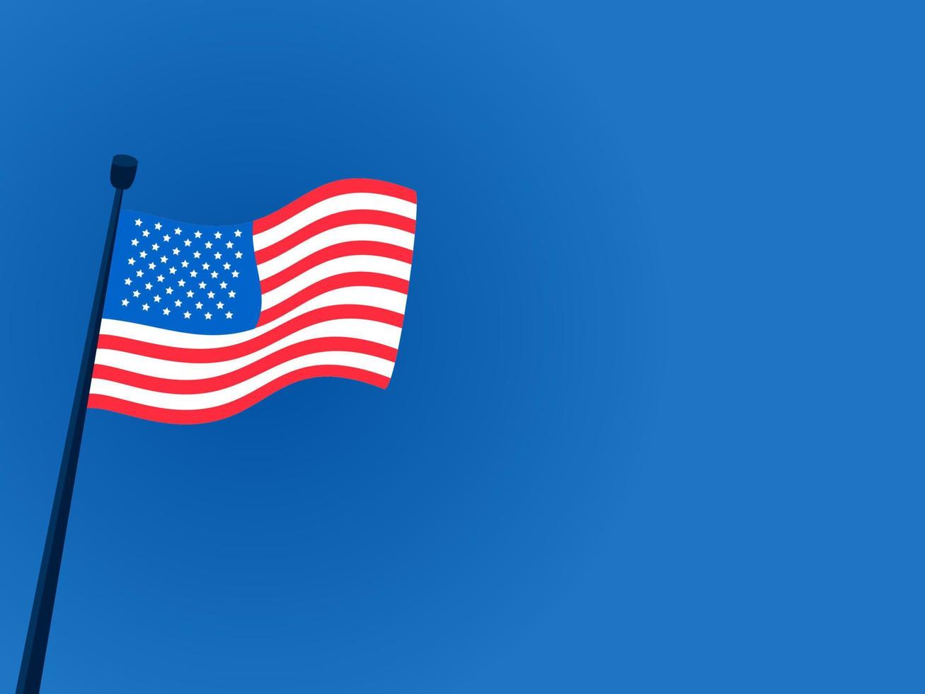 bandera americana ondeando maravillosamente vector