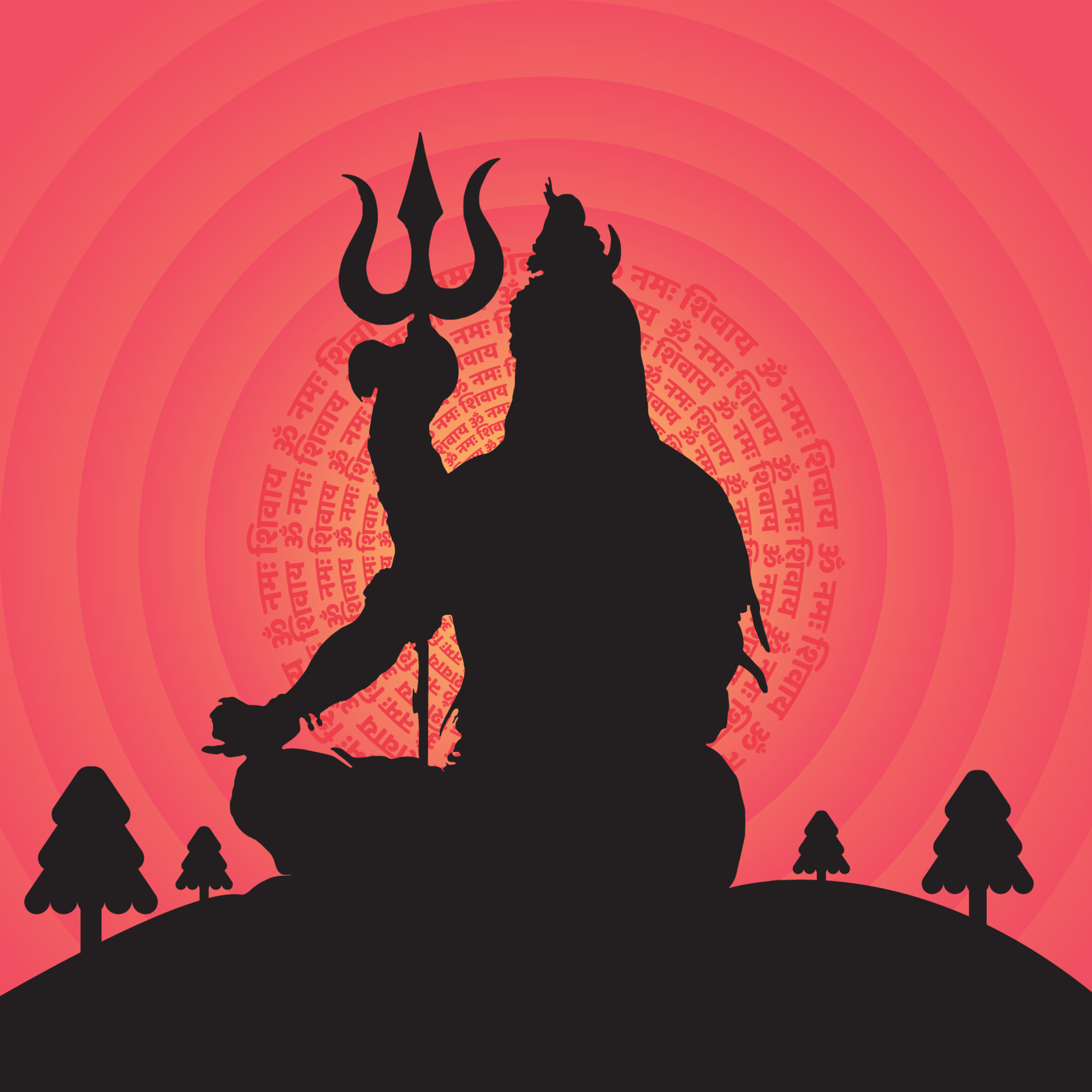 Lord Shiva Wallpaper 4K, AMOLED, Black background