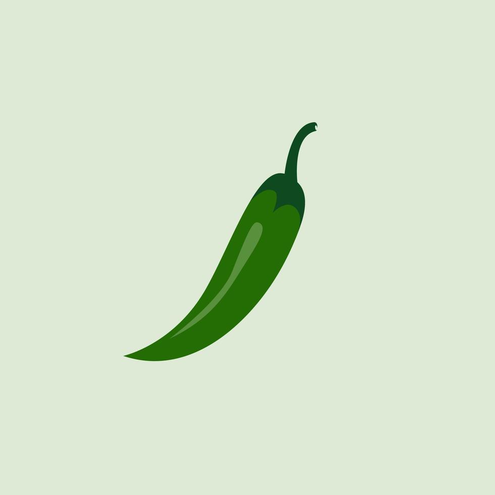 diseño de ilustración de icono de vector de chile verde