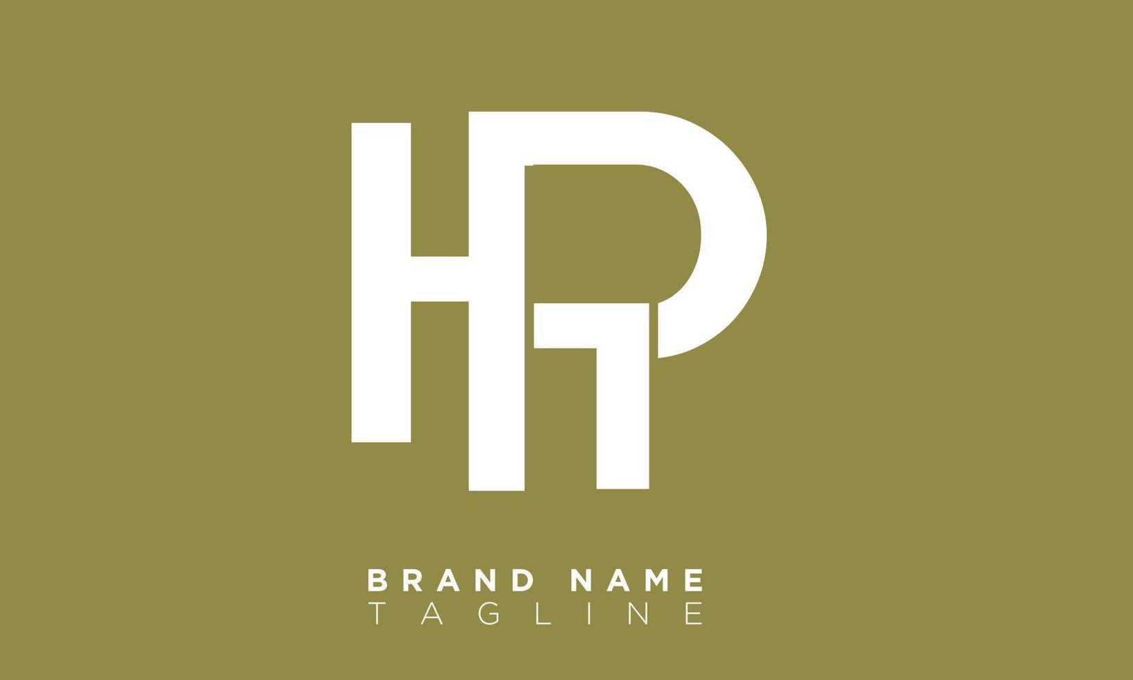 HP Alphabet letters Initials Monogram logo PH, H and P vector
