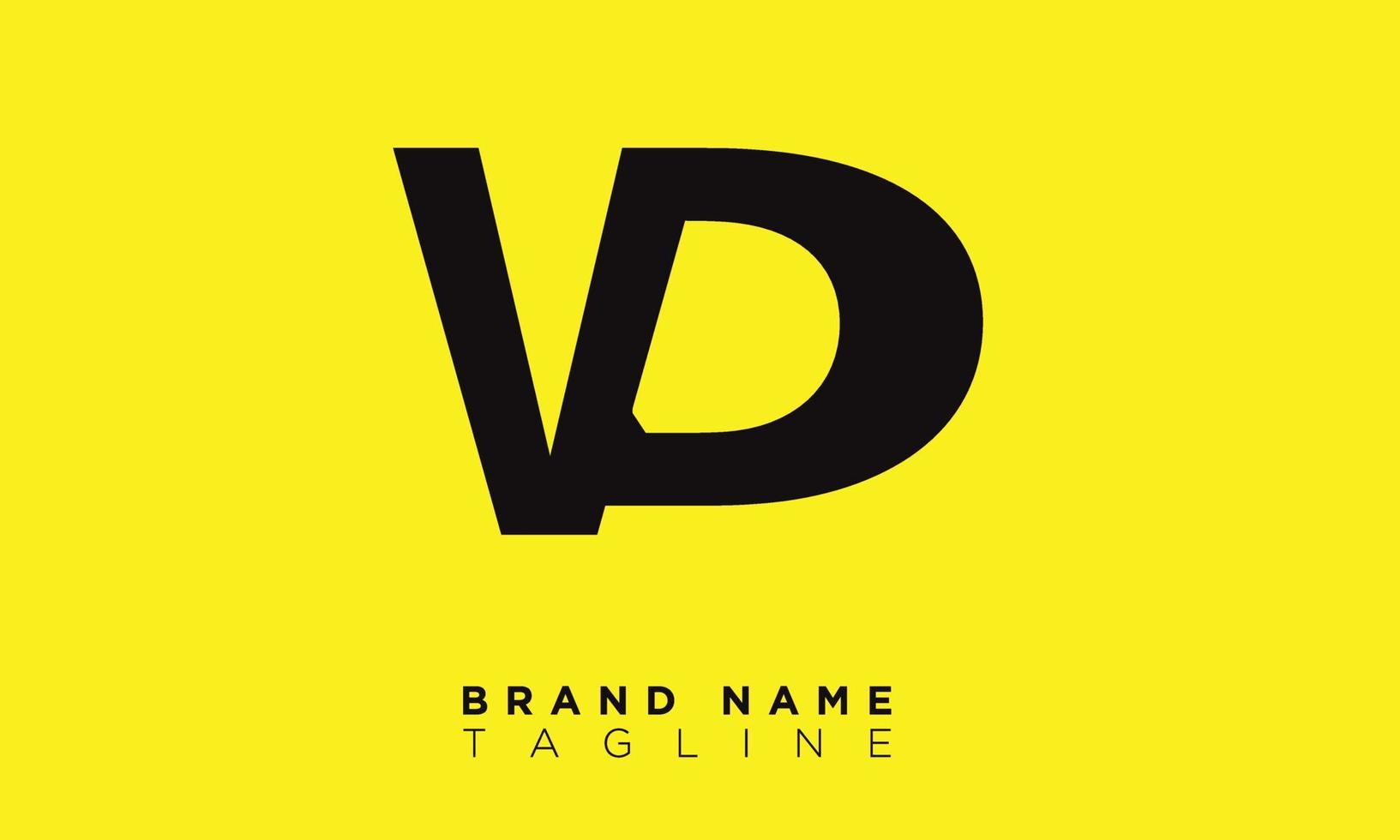 VD Alphabet letters Initials Monogram logo DV, V and D vector