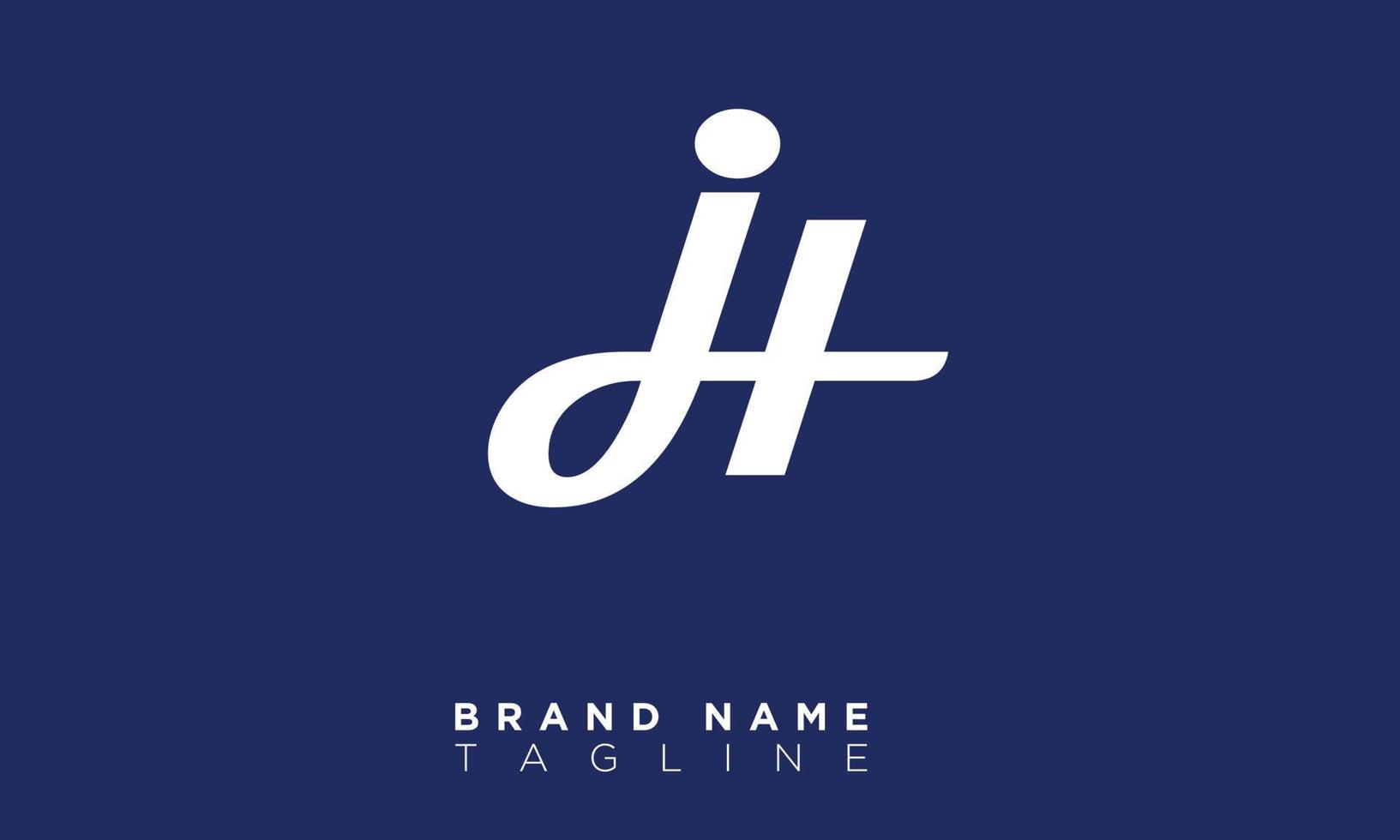 JH Alphabet letters Initials Monogram logo HJ, J and H vector