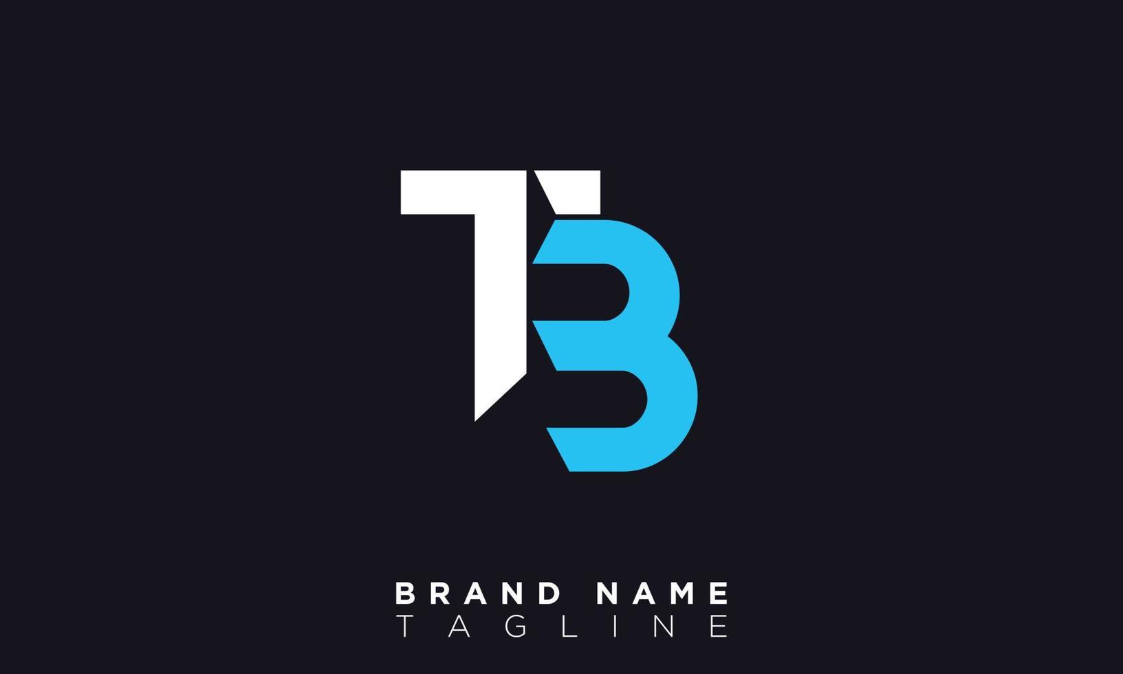 tb alfabeto letras iniciales monograma logo bt, t y b vector