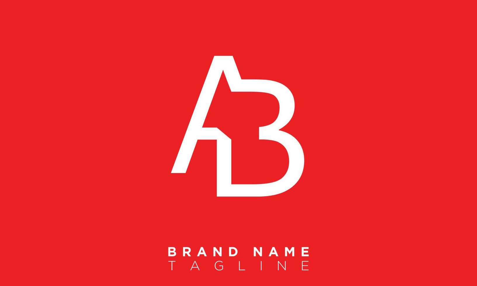AB Alphabet letters Initials Monogram logo BA, A and B vector