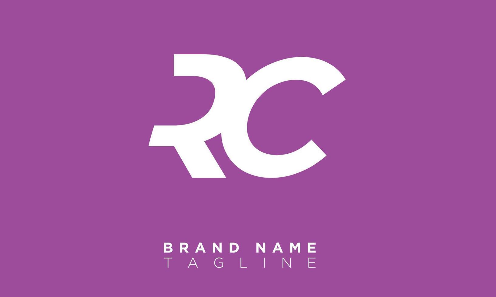 RC Alphabet letters Initials Monogram logo CR, R and C vector