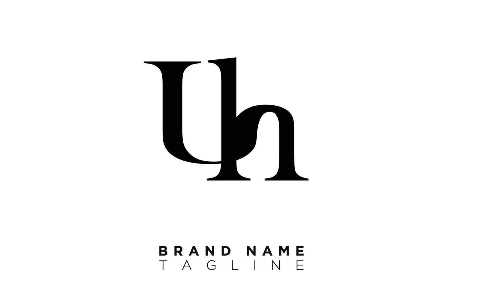 UH Alphabet letters Initials Monogram logo HU, U and H vector