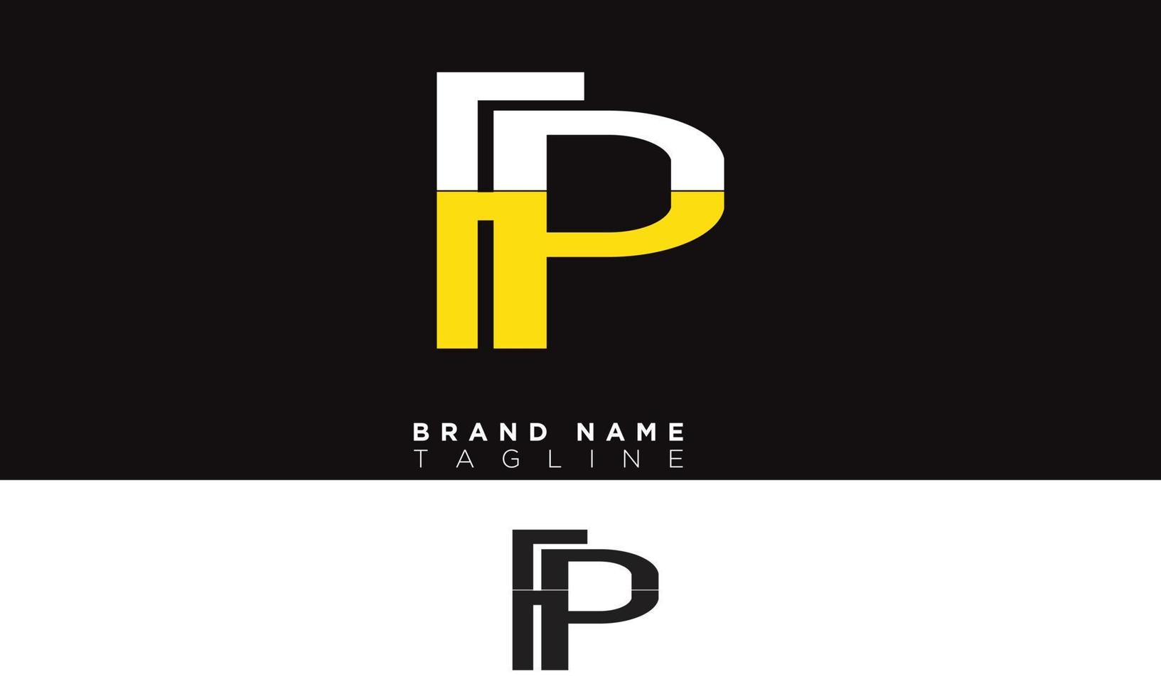 FP Alphabet letters Initials Monogram logo PF, F and P vector