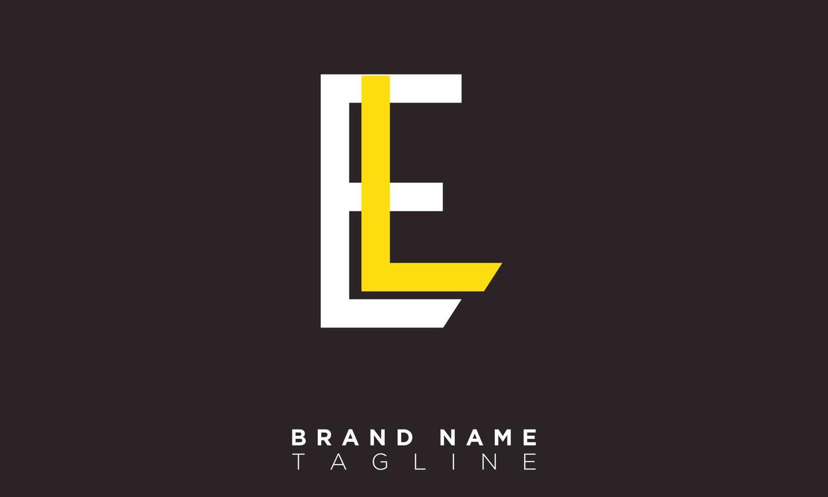 EL Alphabet letters Initials Monogram logo LE, E and L vector