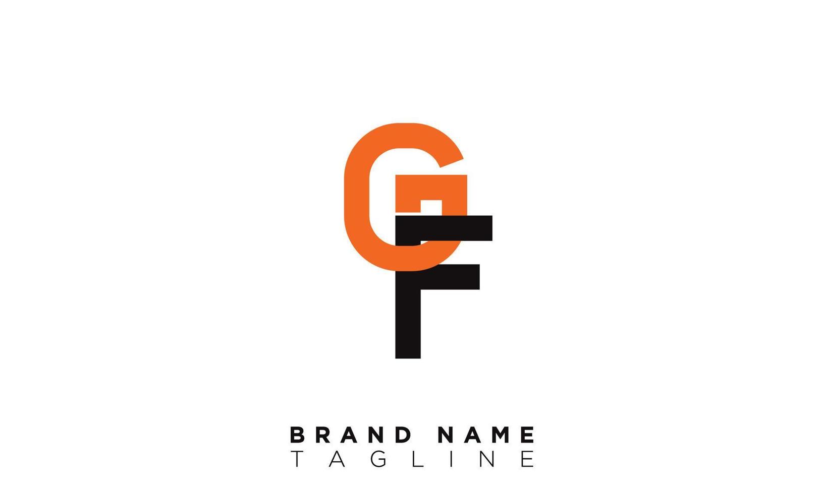 GF Alphabet letters Initials Monogram logo FG, G and F vector