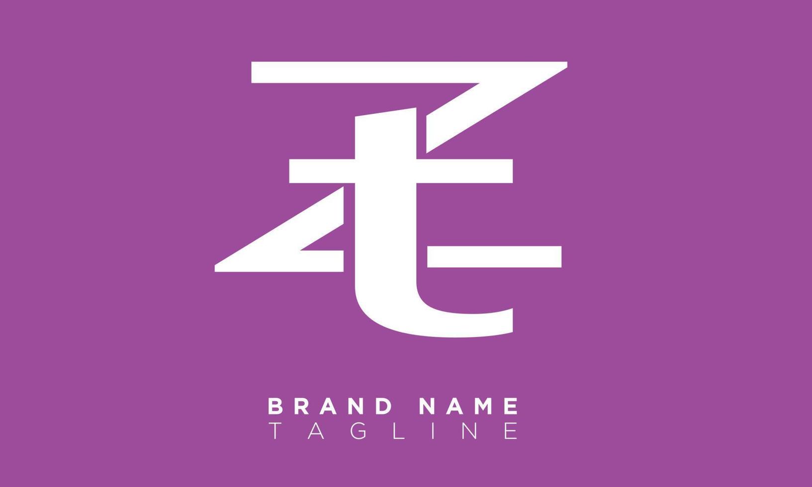 zt alfabeto letras iniciales monograma logo tz, z y t vector