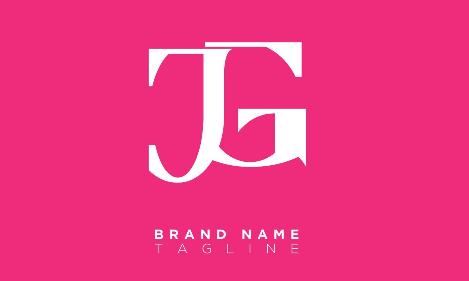 JG Alphabet letters Initials Monogram logo GJ, J and G vector