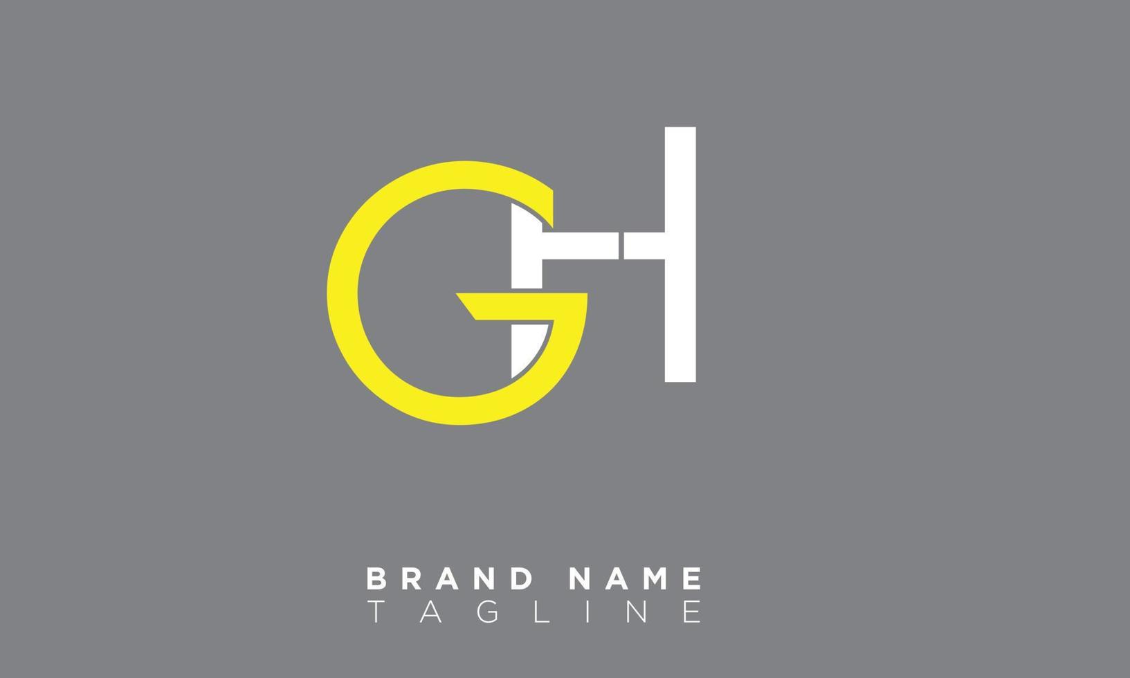 GH Alphabet letters Initials Monogram logo HG, G and H vector