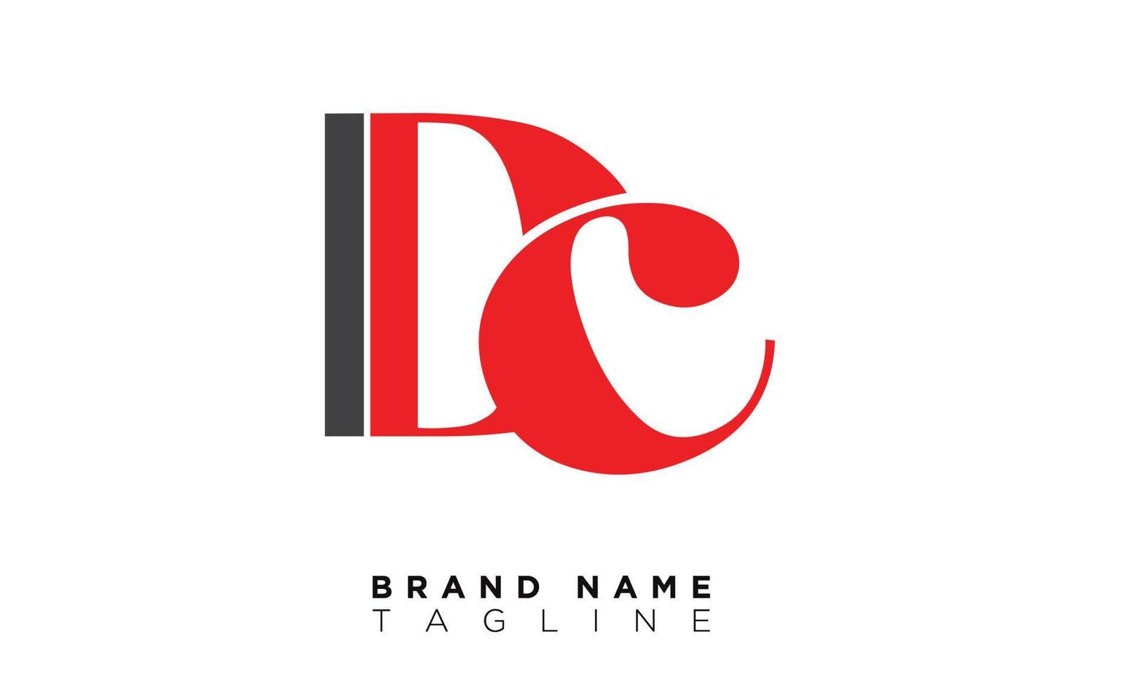 DC Alphabet letters Initials Monogram logo CD, D and C vector