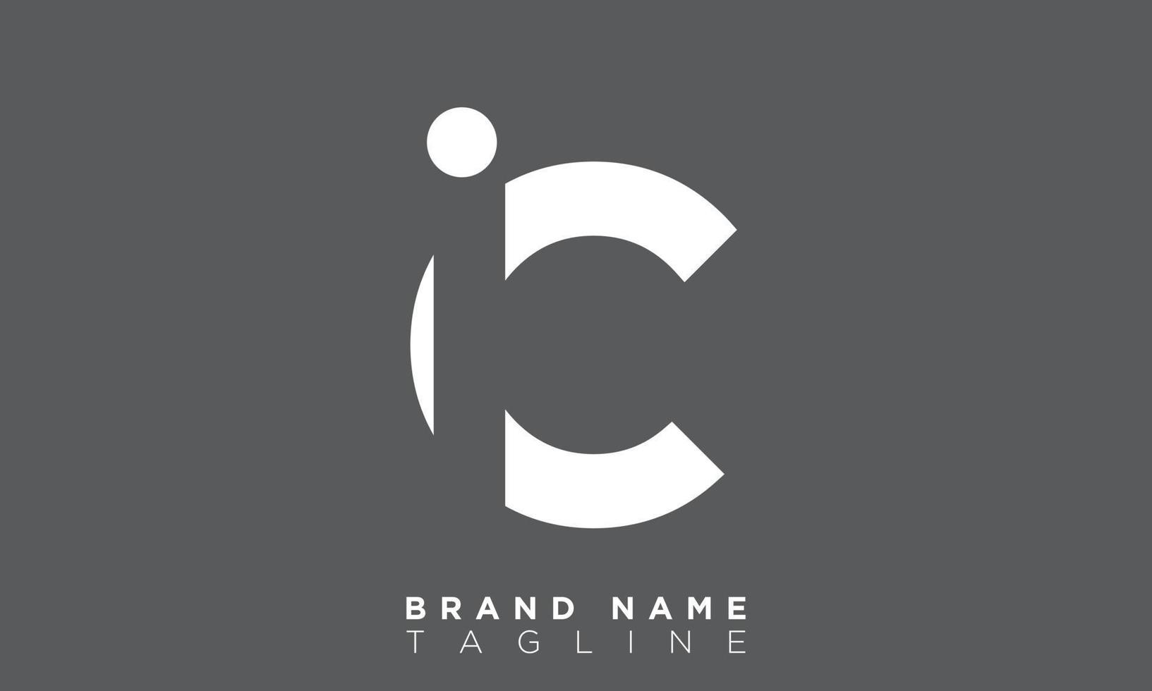 IC Alphabet letters Initials Monogram logo CI, I and C vector