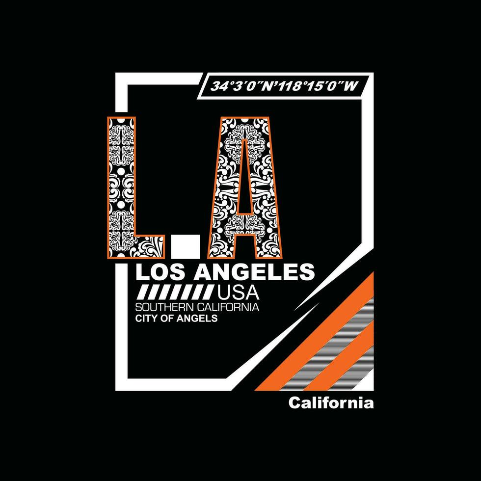 Los angeles,Modern of typography and lettering graphic design in Vector illustration.Tshirt,clothing,apparel and other uses