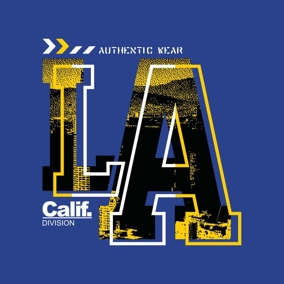 LA los angeles,element of men fashion and modern city in typography graphic design.Vector illustration.Tshirt,clothing,apparel and other uses vector