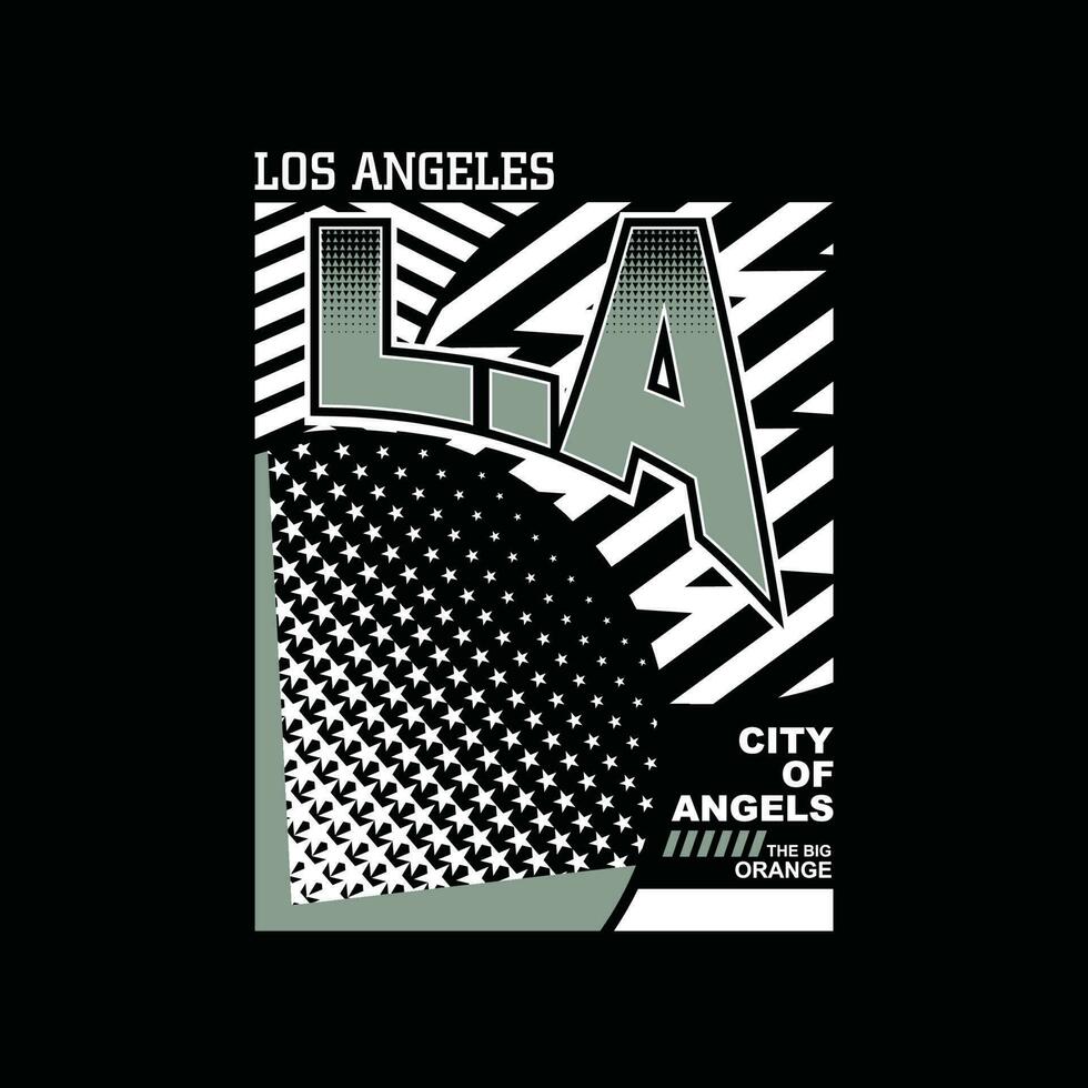 la los angeles, moderno de tipografía y diseño gráfico de letras en ilustración vectorial.camiseta,ropa,ropa y otros usos vector