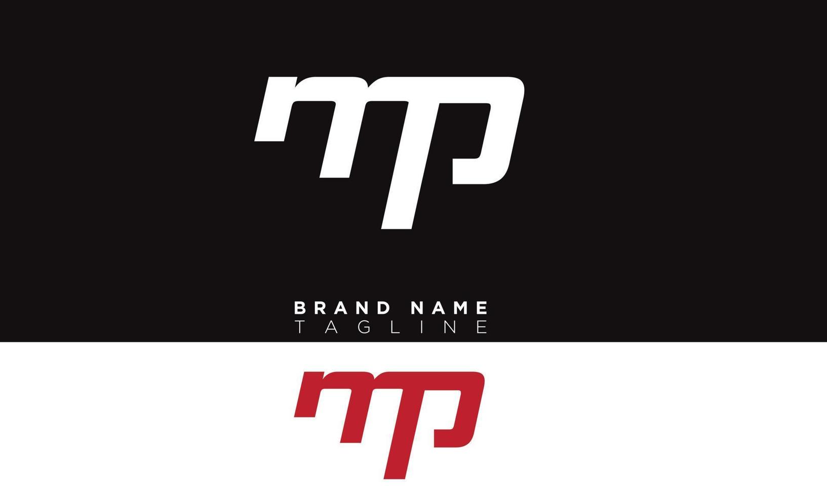 MP Alphabet letters Initials Monogram logo PM, M and P vector