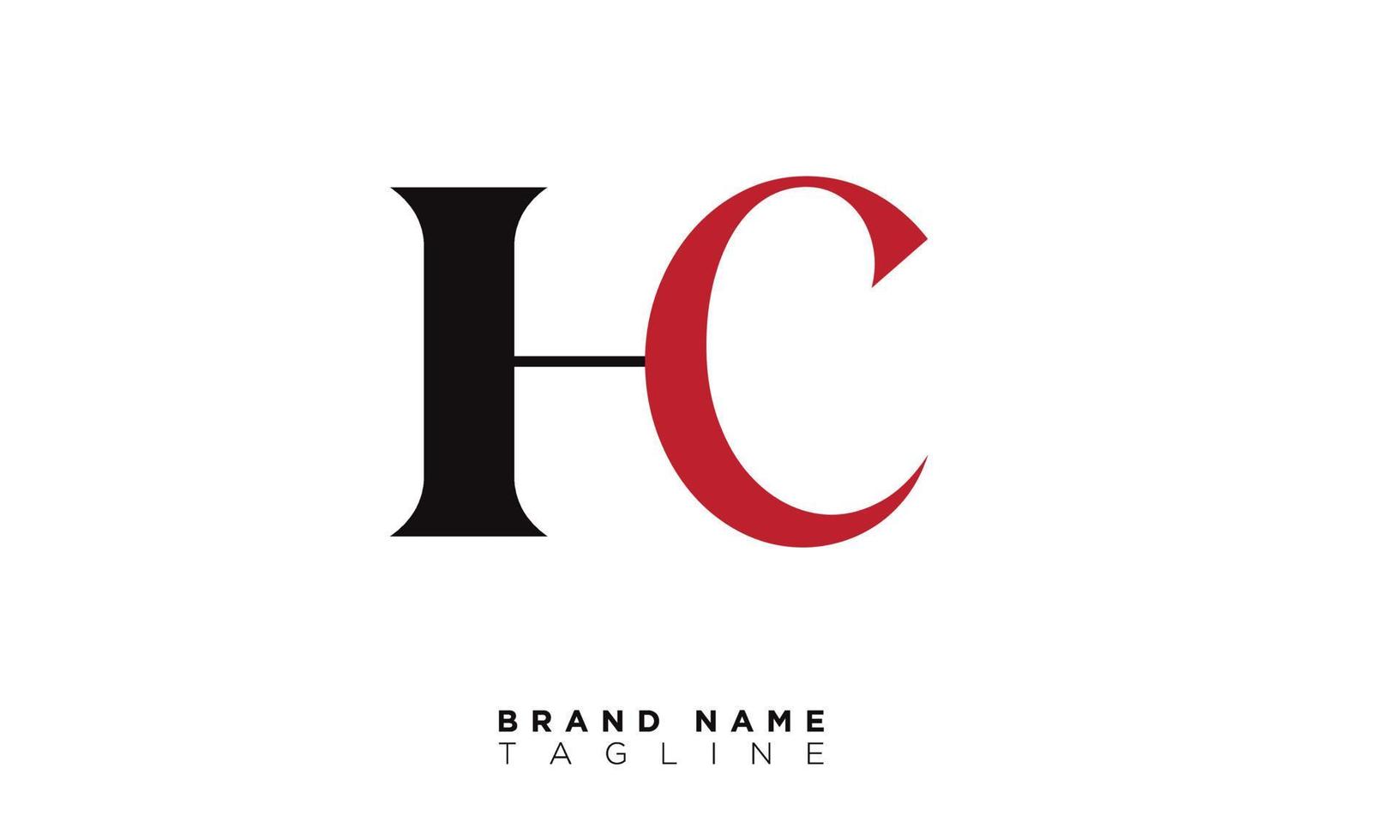 HC Alphabet letters Initials Monogram logo CH, H and C vector