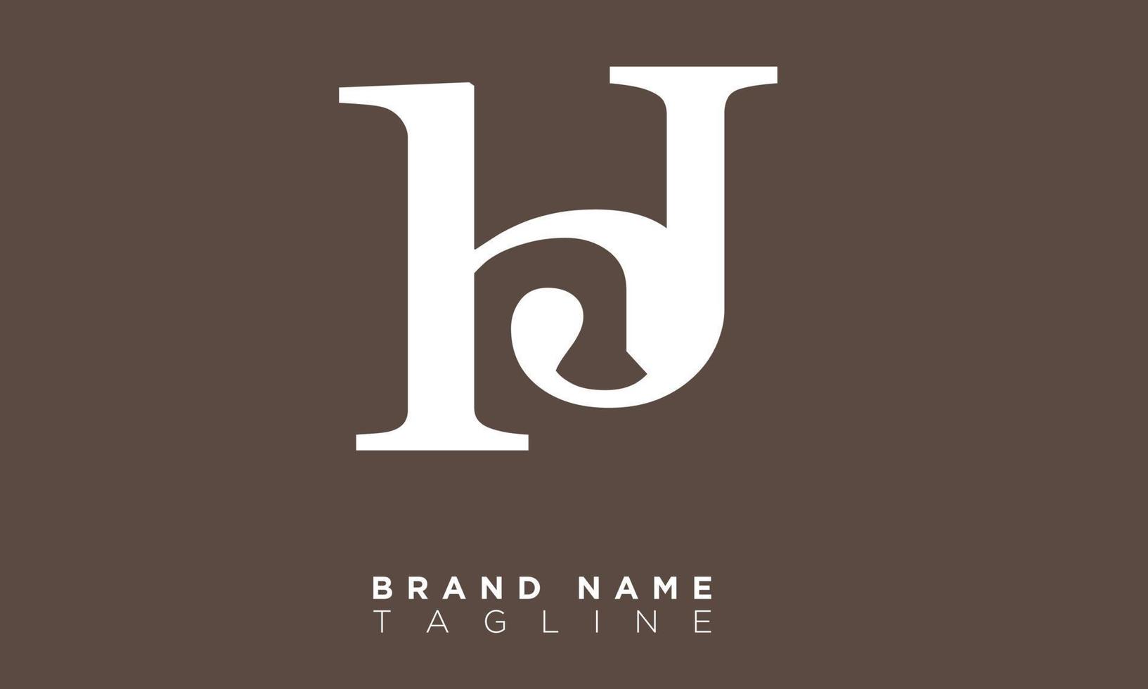 HJ Alphabet letters Initials Monogram logo JH, H and J vector