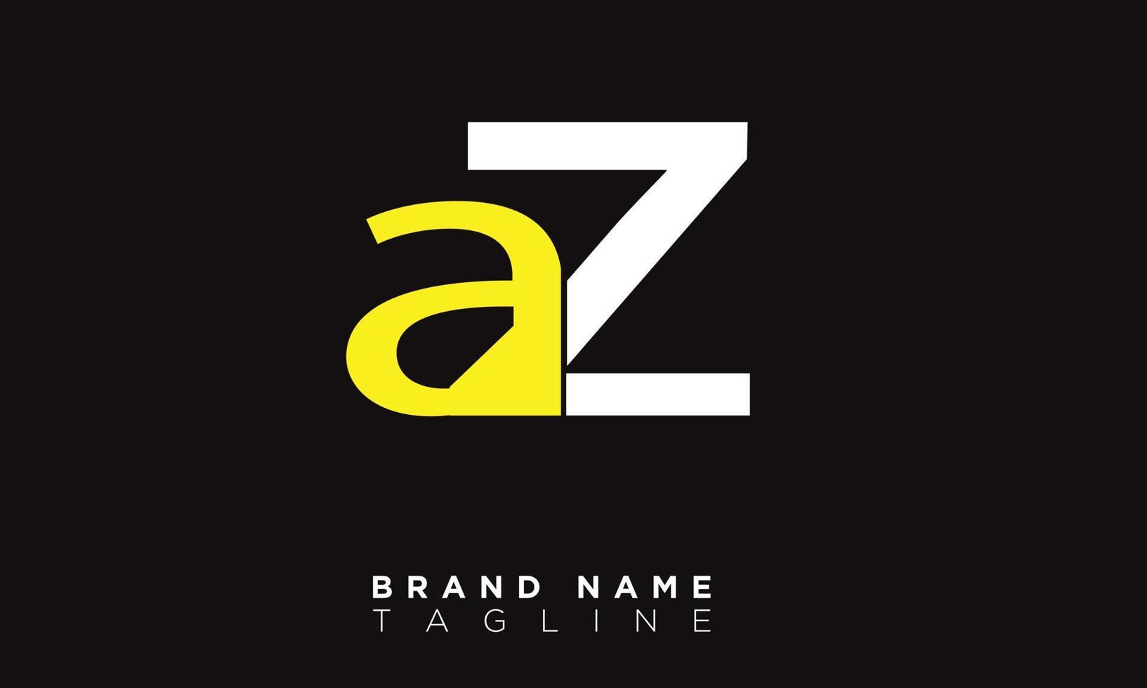 AZ Alphabet letters Initials Monogram logo ZA, A and Z vector