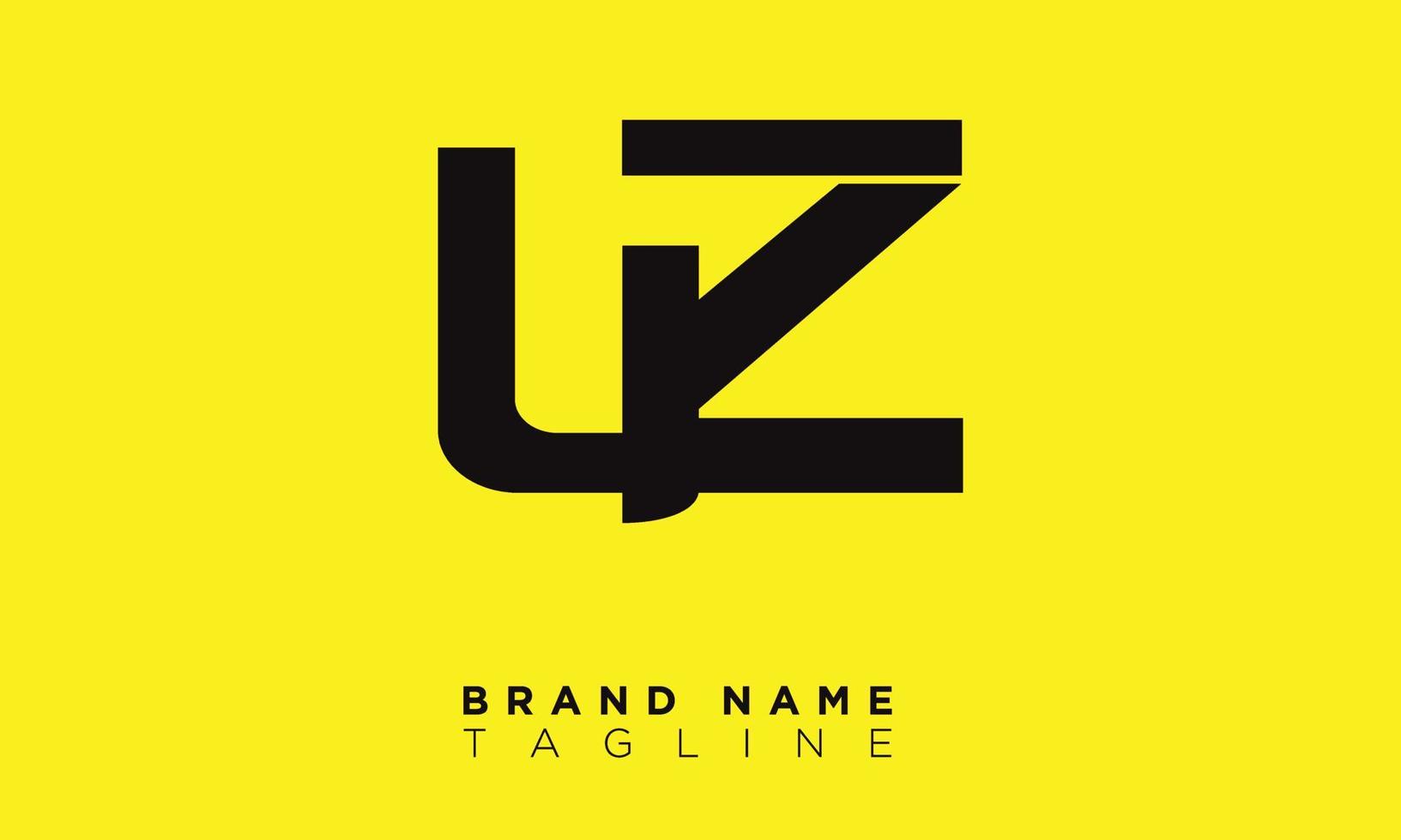 uz alfabeto letras iniciales monograma logo zu, u y z vector