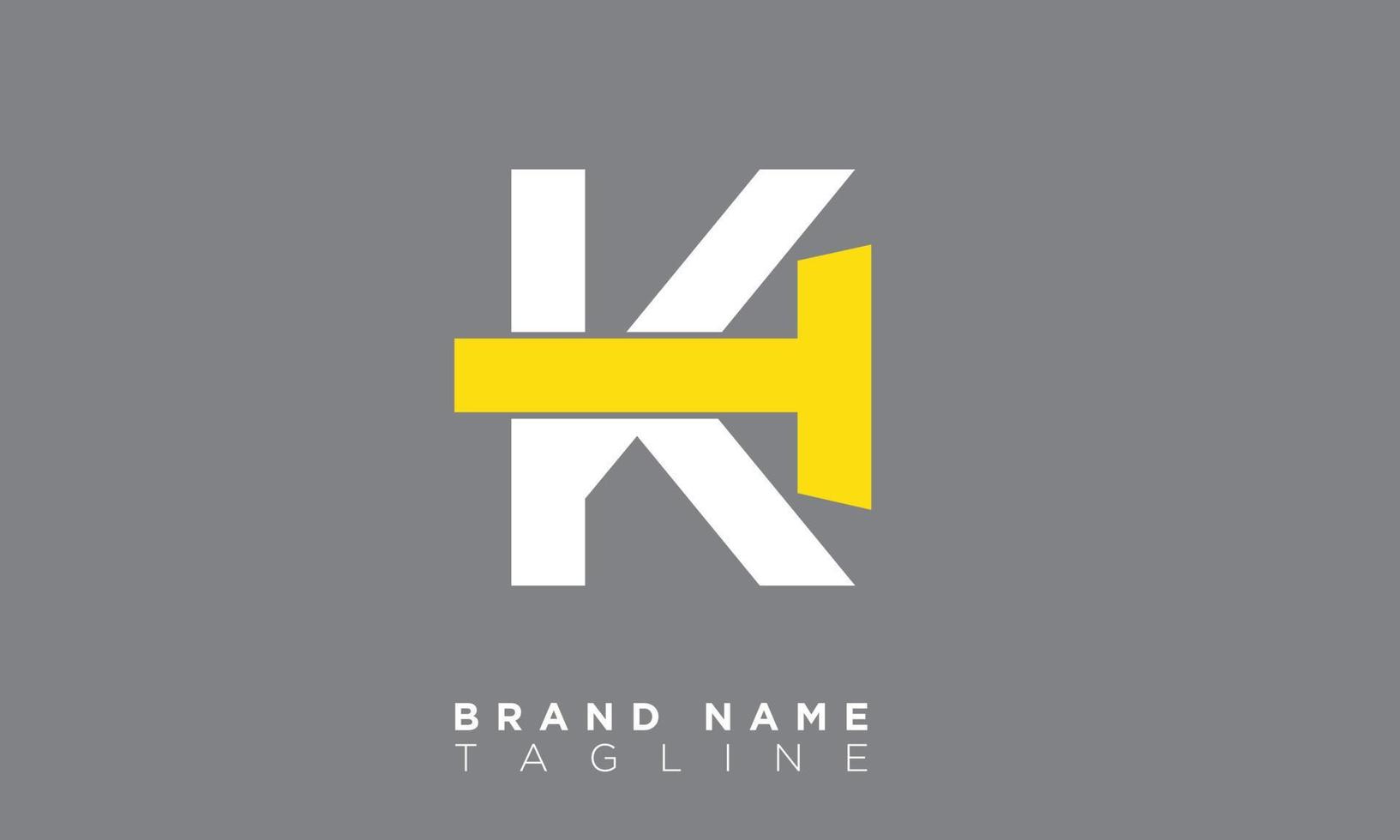 KT Alphabet letters Initials Monogram logo TK, K and T vector