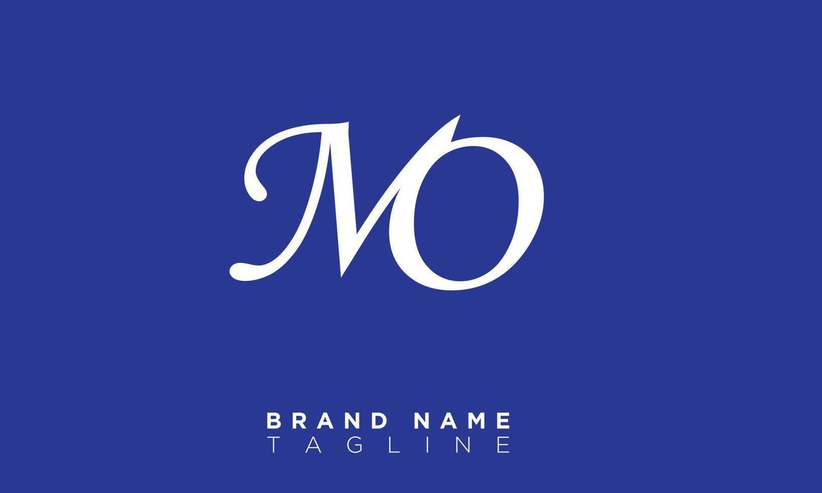 MO Alphabet letters Initials Monogram logo OM, M and O vector
