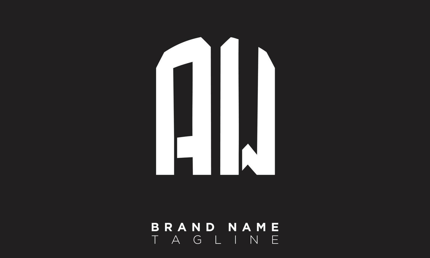 AW Alphabet letters Initials Monogram logo WA, A and W vector