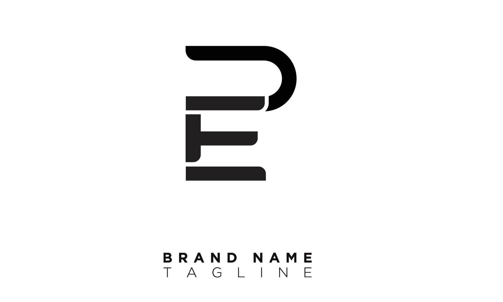 EP Alphabet letters Initials Monogram logo PE, E and P vector