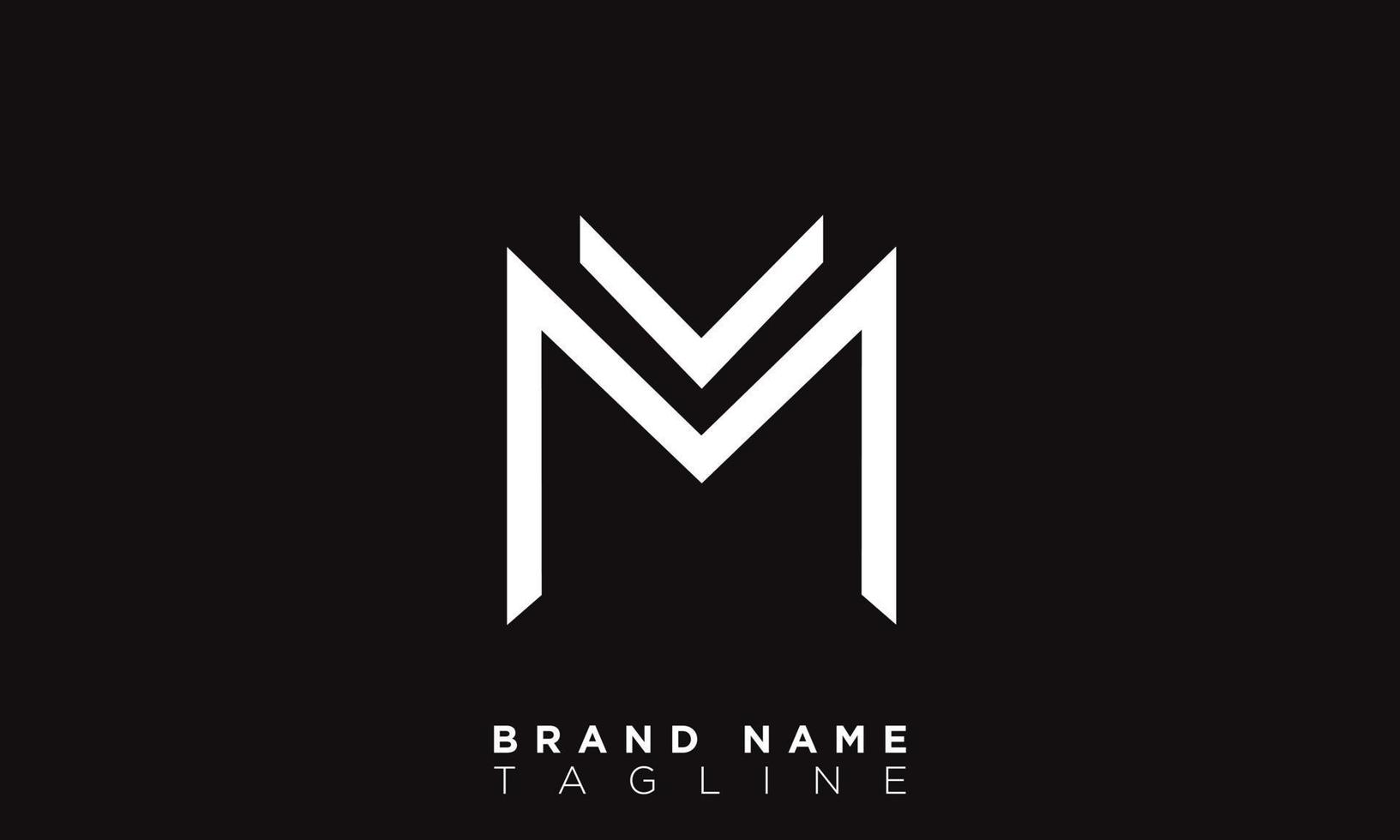 MV Alphabet letters Initials Monogram logo VM, M and V vector