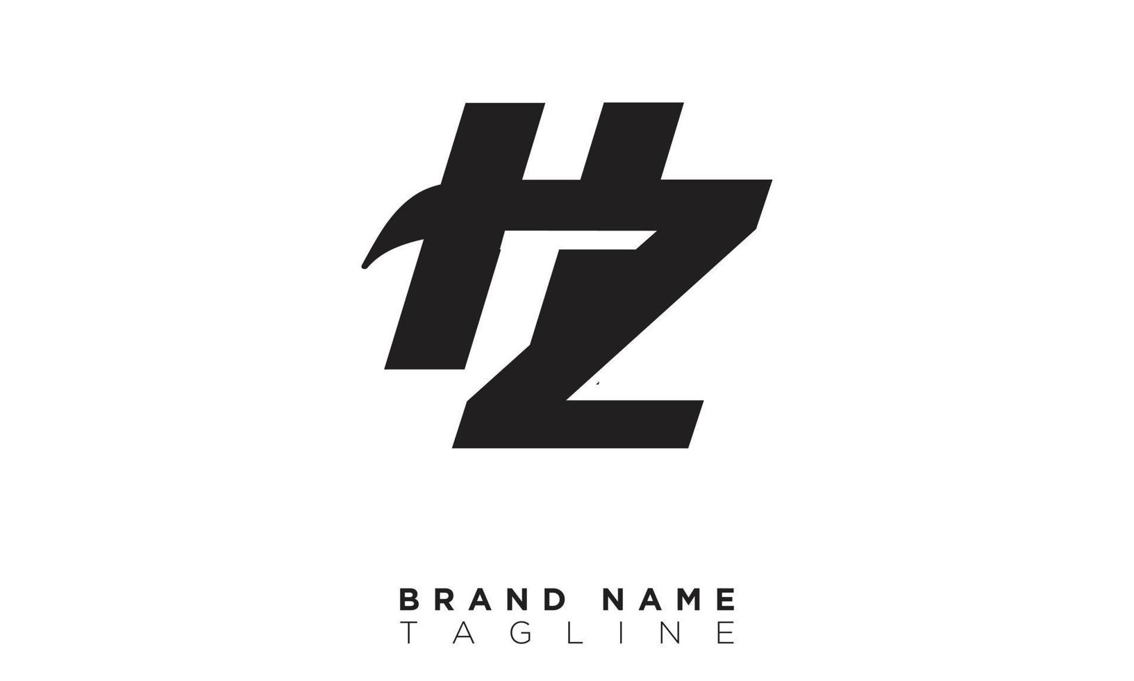 HZ Alphabet letters Initials Monogram logo ZH, H and Z vector