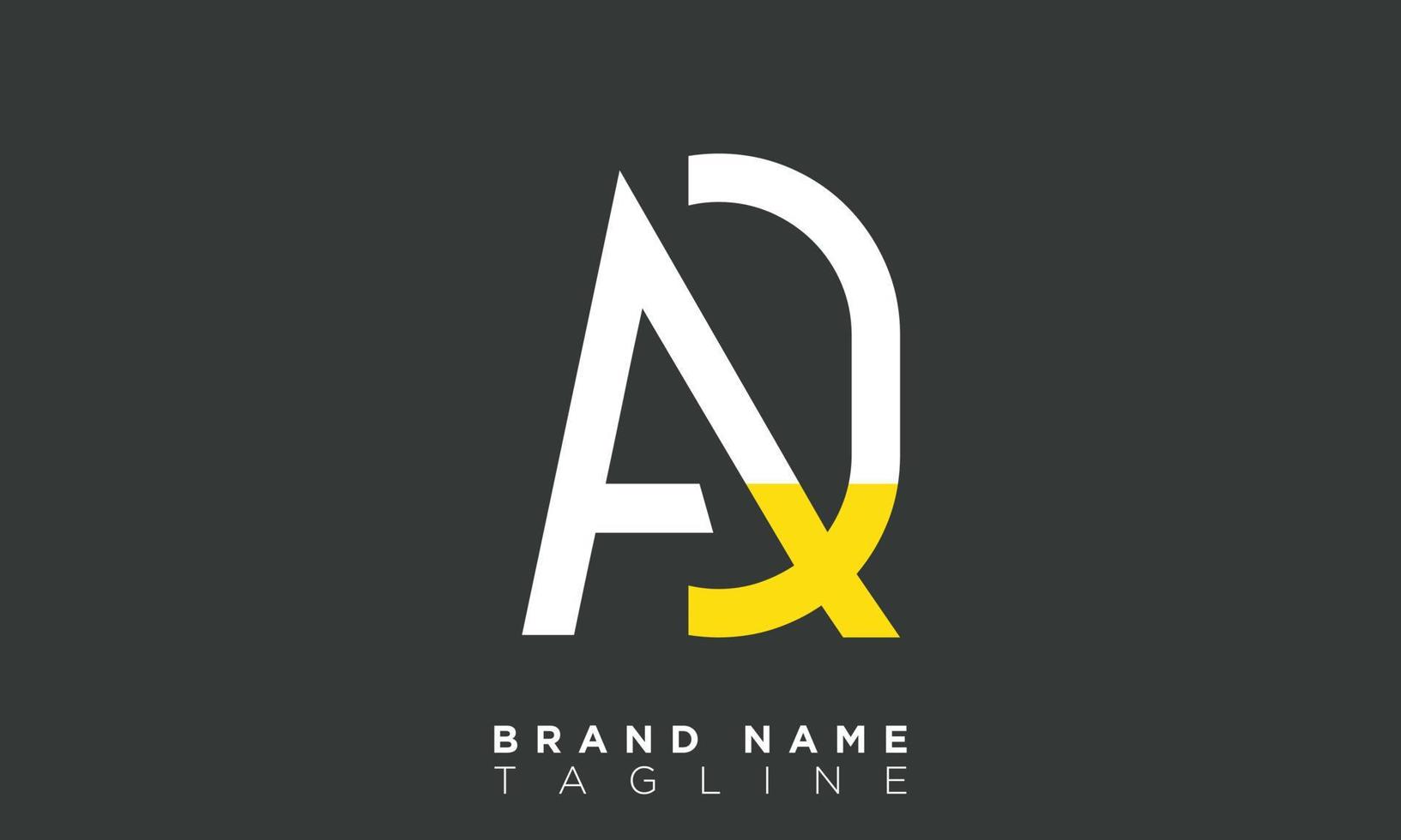 AD Alphabet letters Initials Monogram logo DA, A and D vector