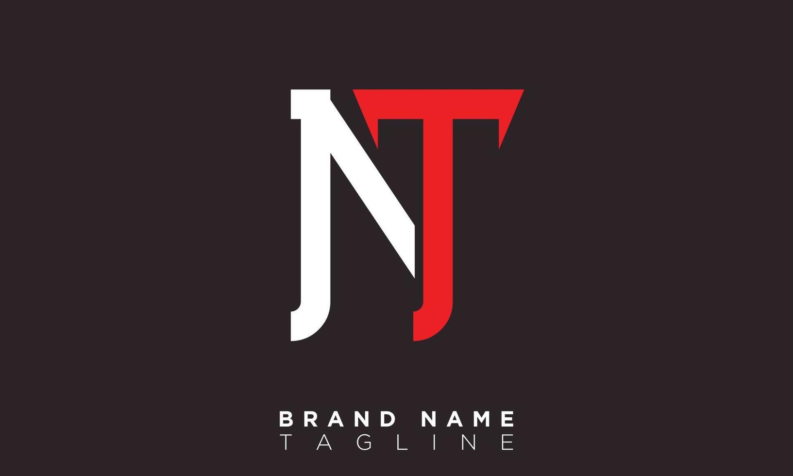 NT Alphabet letters Initials Monogram logo TN, N and T vector