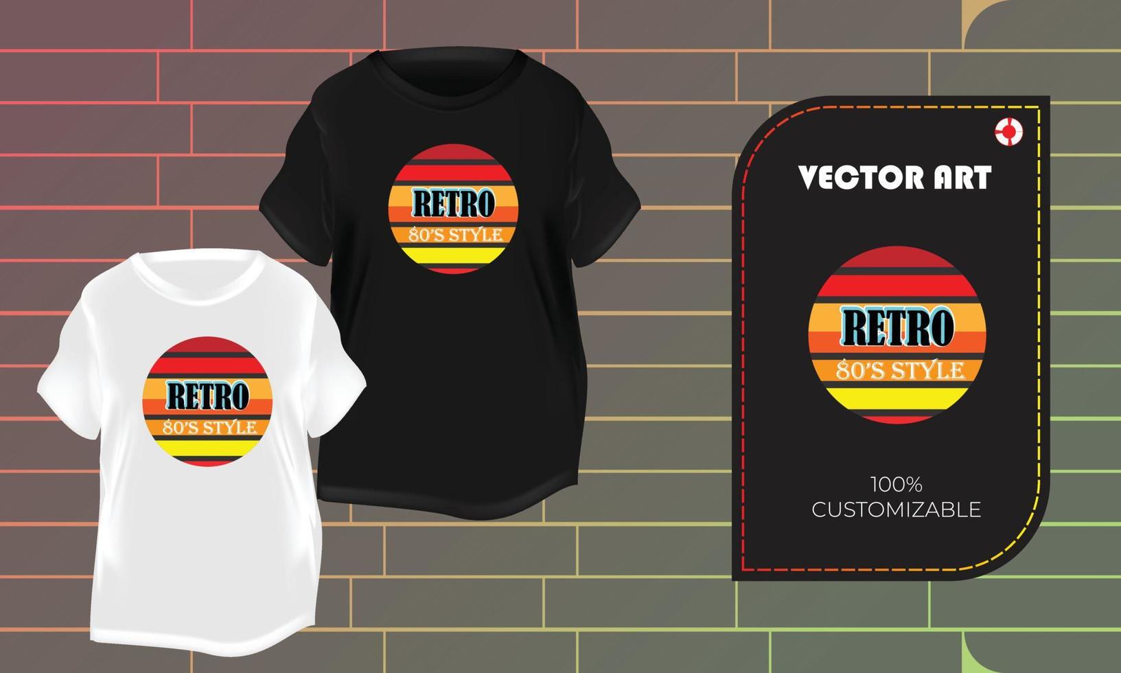 diseño de camiseta camiseta personalizada estilo años 80 ilustración de diseño vectorial vector