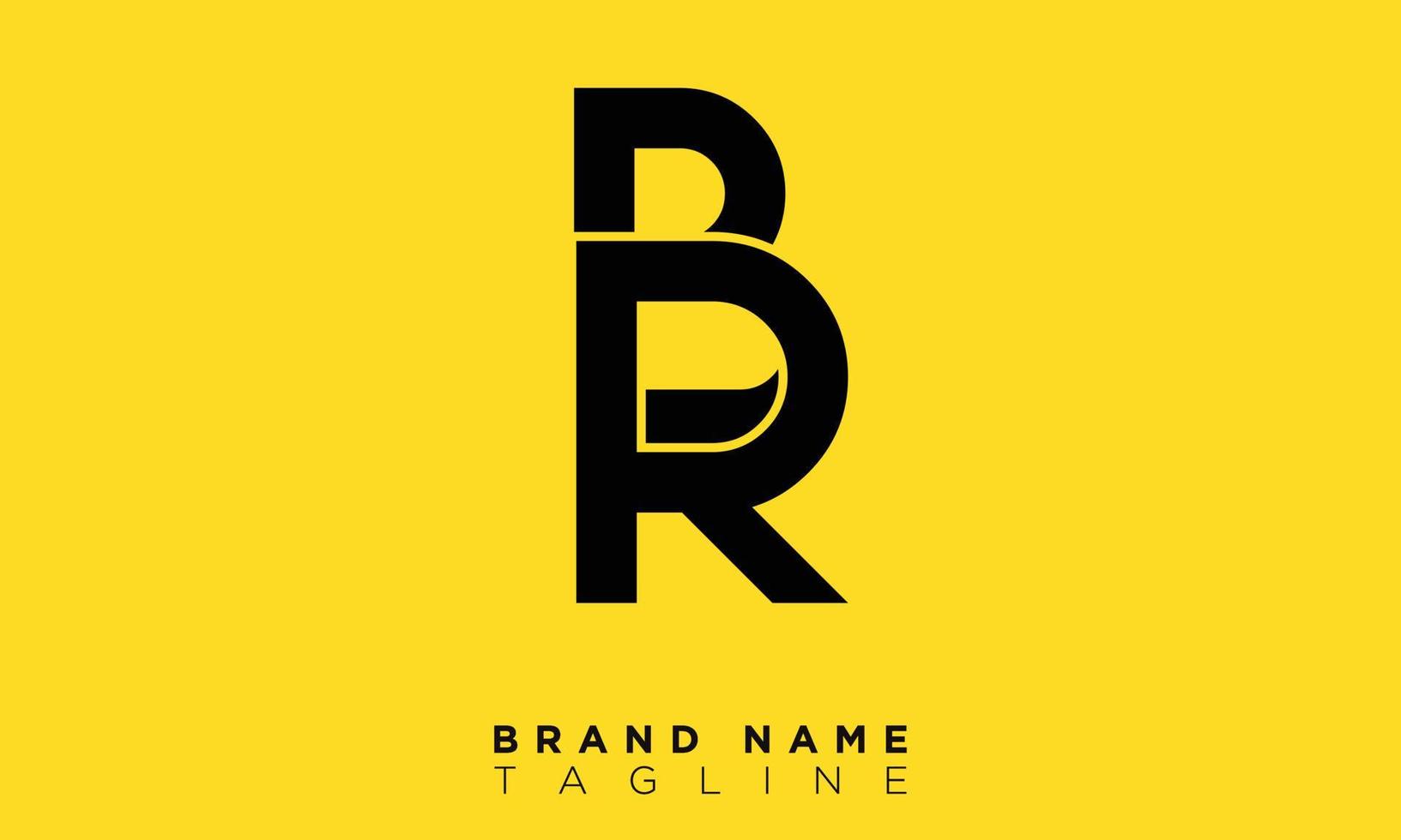 BR Alphabet letters Initials Monogram logo RB, B and R vector