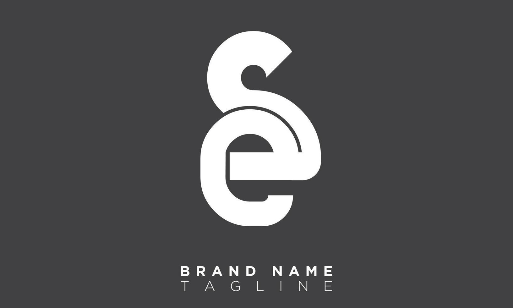 ES Alphabet letters Initials Monogram logo SE, E and S vector