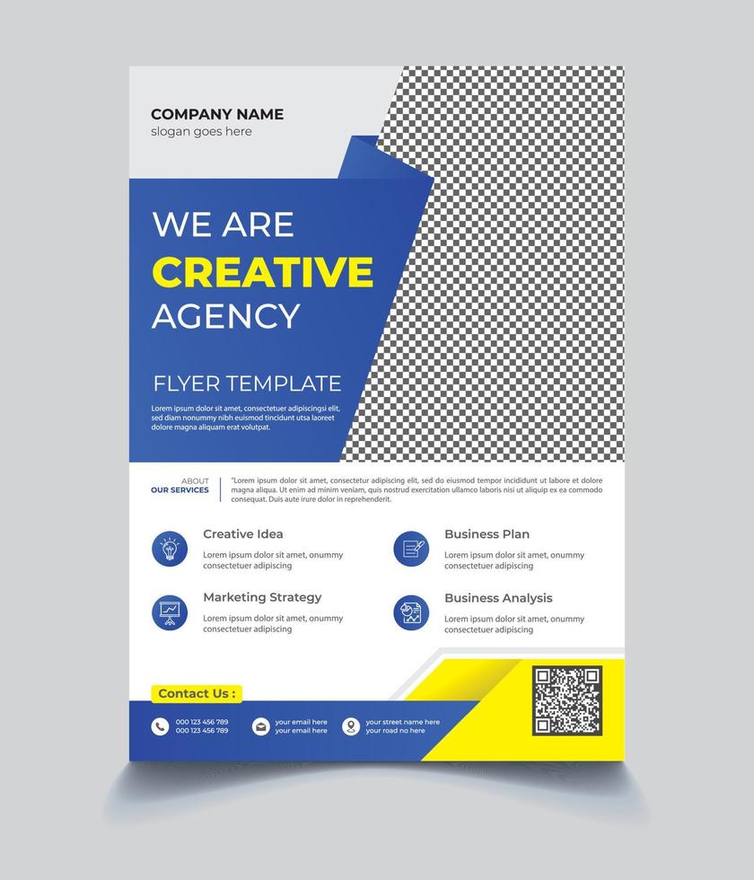 We are Creative Agency flyer design template vector