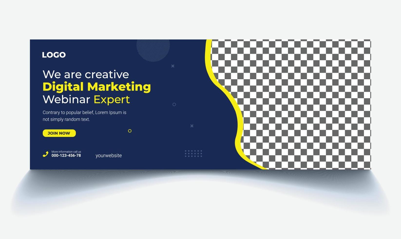 Creative digital marketing banner design vector