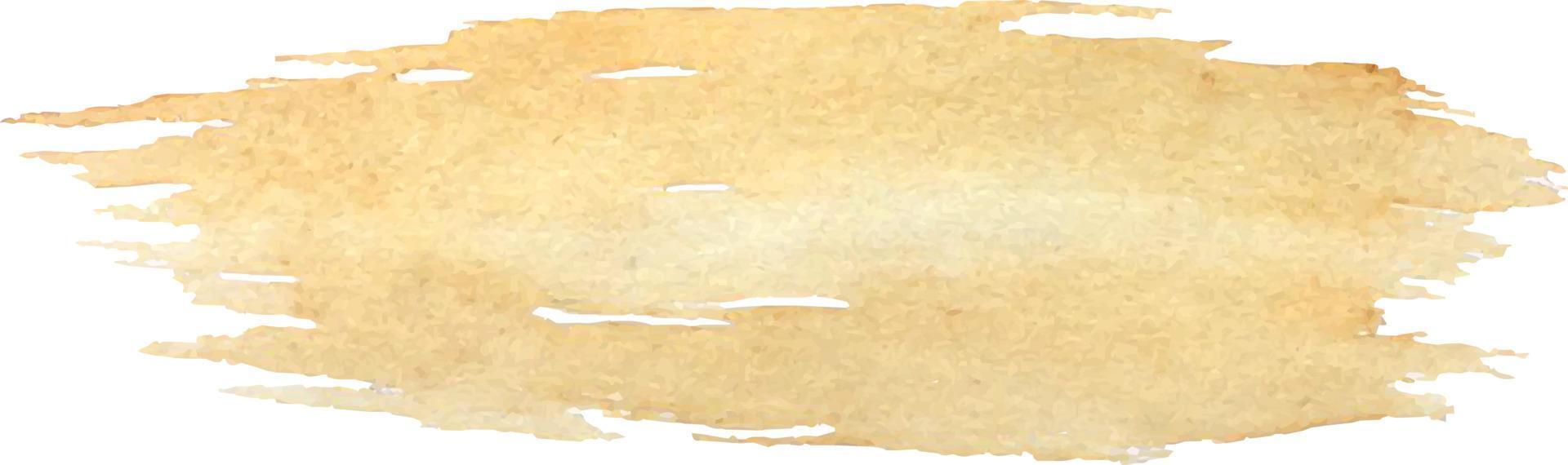 Long watercolor yellow brush stroke in vector. vector