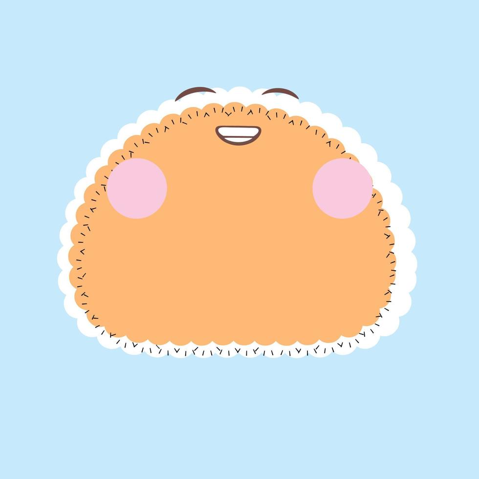 Cute emoji flat emoticon illustration hand drawn design vector