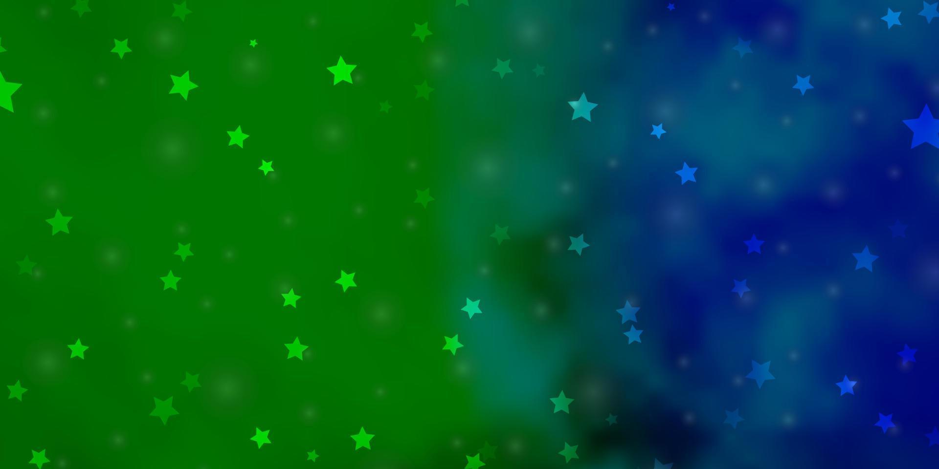 Dark Multicolor vector background with colorful stars.