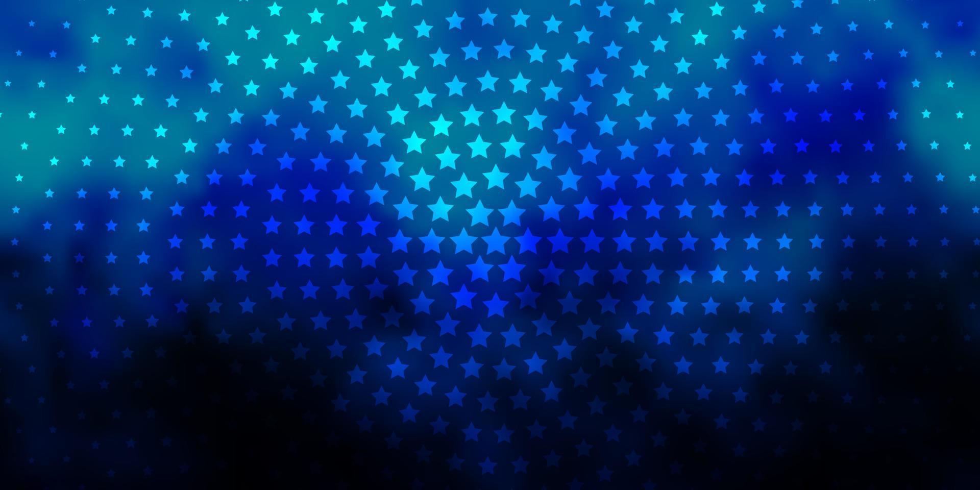 Dark BLUE vector pattern with abstract stars.