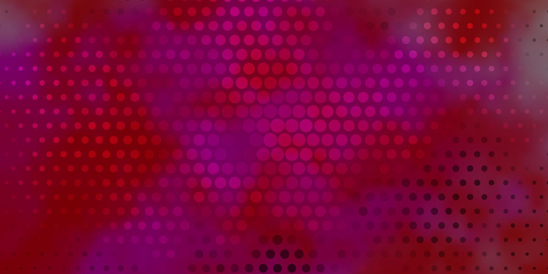 Dark Pink vector background with circles.
