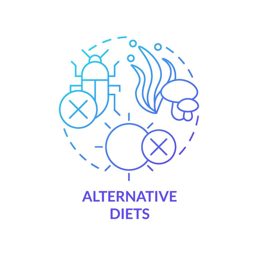 Alternative diets blue gradient concept icon. Compact environment. Food security approaches abstract idea thin line illustration. Isolated outline drawing. vector