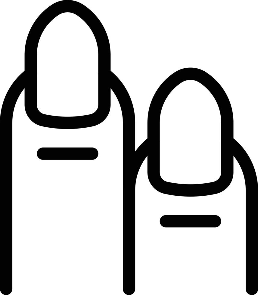 ilustración vectorial de uñas en un fondo. símbolos de calidad premium. iconos vectoriales para concepto y diseño gráfico. vector