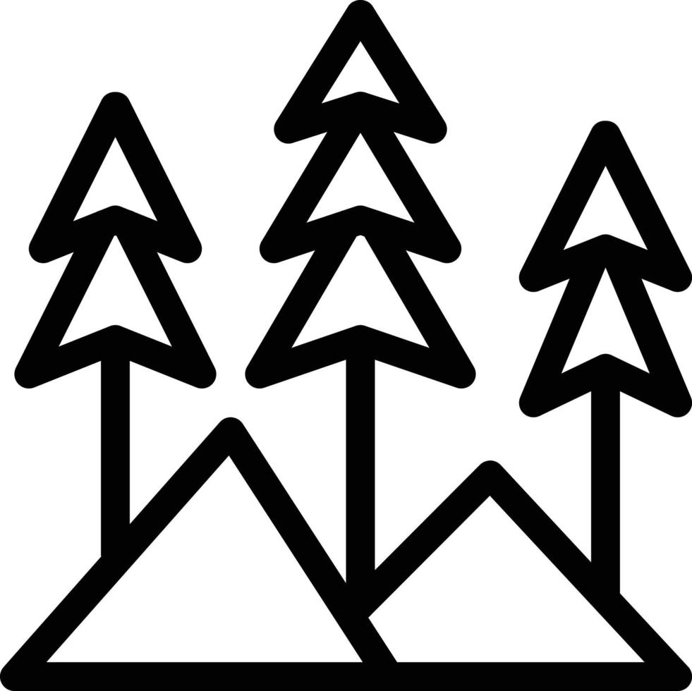 ilustración de vector de bosque en un fondo. símbolos de calidad premium. iconos vectoriales para concepto y diseño gráfico.