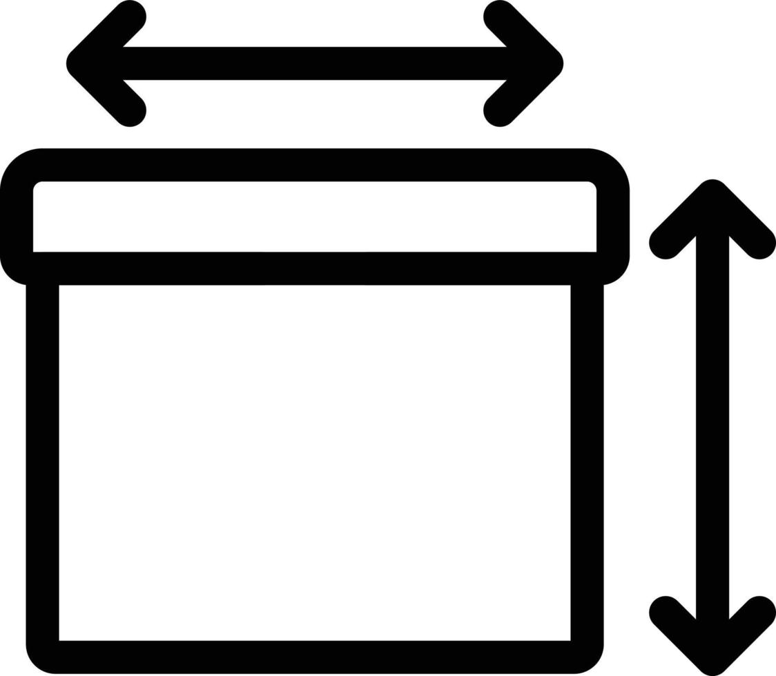 ilustración de vector de tamaño de paquete en un fondo. símbolos de calidad premium. iconos vectoriales para concepto y diseño gráfico.