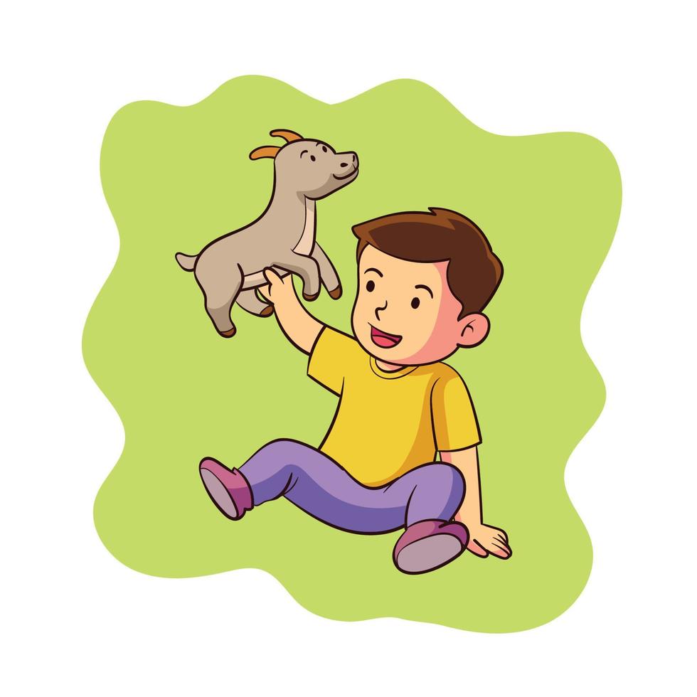A sweet zodiac capricorn character vector