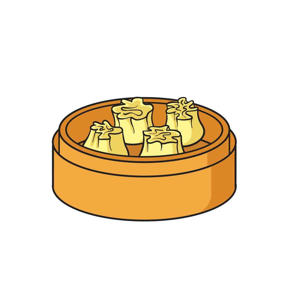 hand drawn dimsum food 1 vector